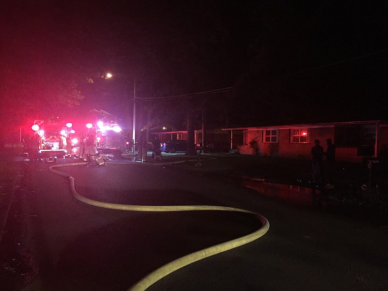 A duplex fire on Rogers Road has left four adults homeless. 