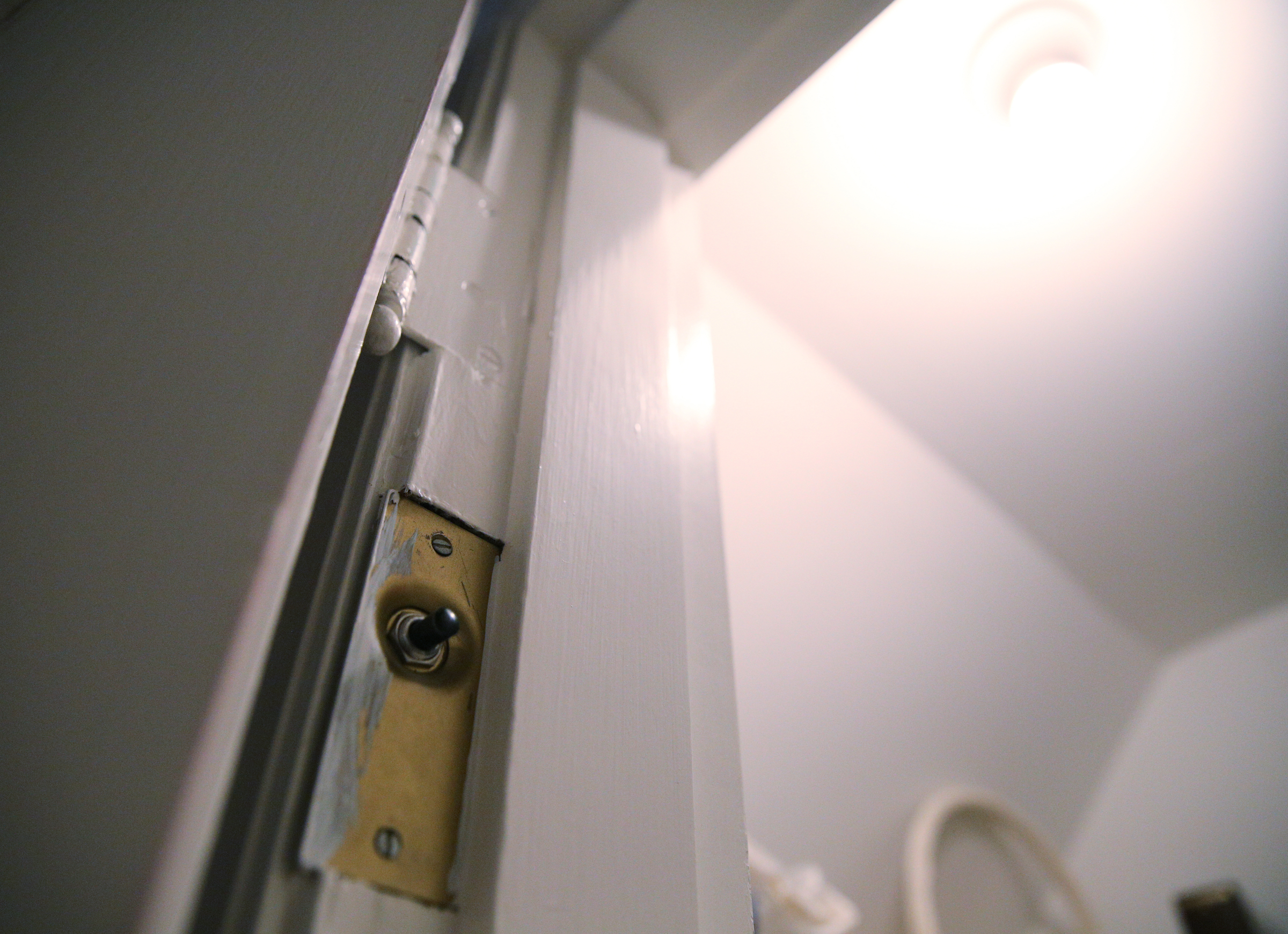 Buttons inside the closets turn on lights when the doors are opened Wednesday, July 12, 2017, at Barbara Blake's home on Sunset Road in Chattanooga, Tenn. The feature is original to what is known as