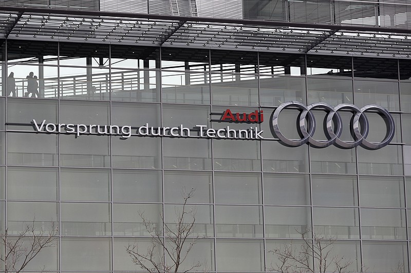 
              FILE - In this Wednesday, March 15, 2017 file photo, the four ring logo of German car producer Audi is photographed at the headquarters after the annual press conference in Ingolstadt, Germany. German automaker Audi says it will fit up to 850,000 diesel cars with new software to improve their emissions performance, following a similar move by rival Daimler as the auto industry tries to get ahead of public controversy over the technology. Audi, the luxury brand of the Volkswagen Group, announced the voluntary retrofitting program on Friday, July 21, 2017. (AP Photo/Matthias Schrader, file)
            