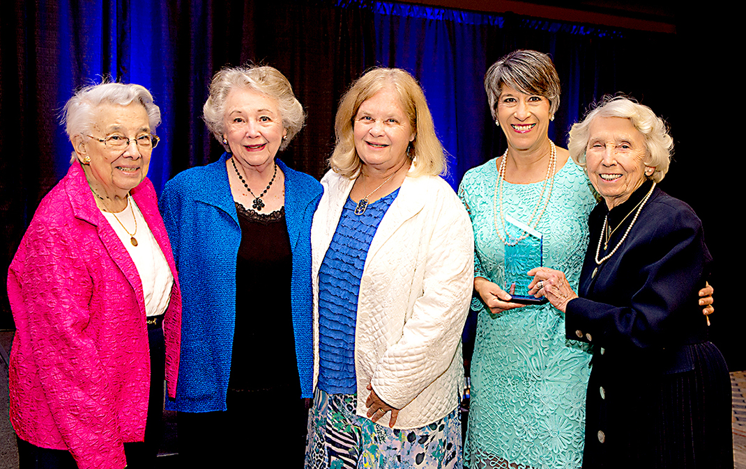 Harriette Bond, Marcia Kling, Sally Worland, Julie Baumgardner and Eleonore Williams