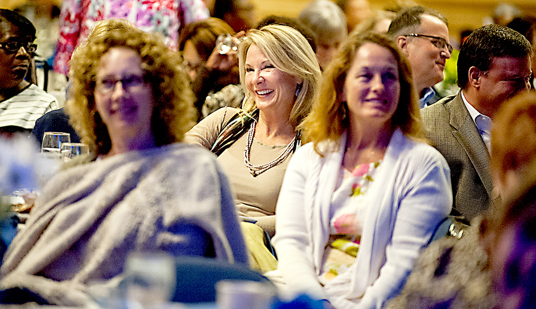 Beth Henon enjoying the presentations.