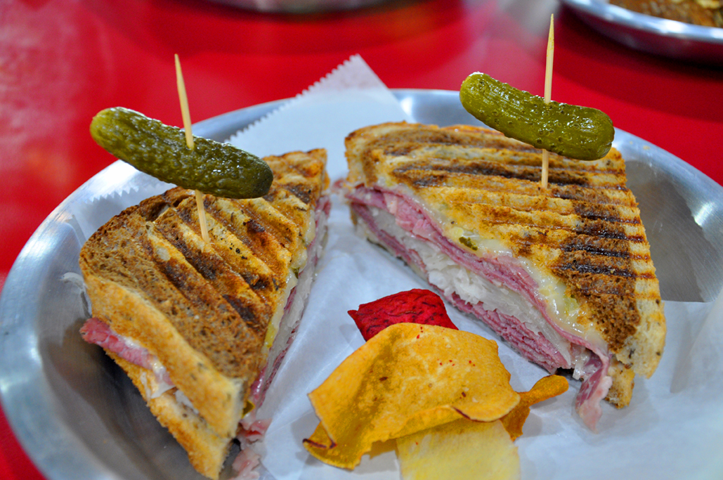 The reuben "sammich" at Caféon the Park. (Photo by Mark Gilliland)