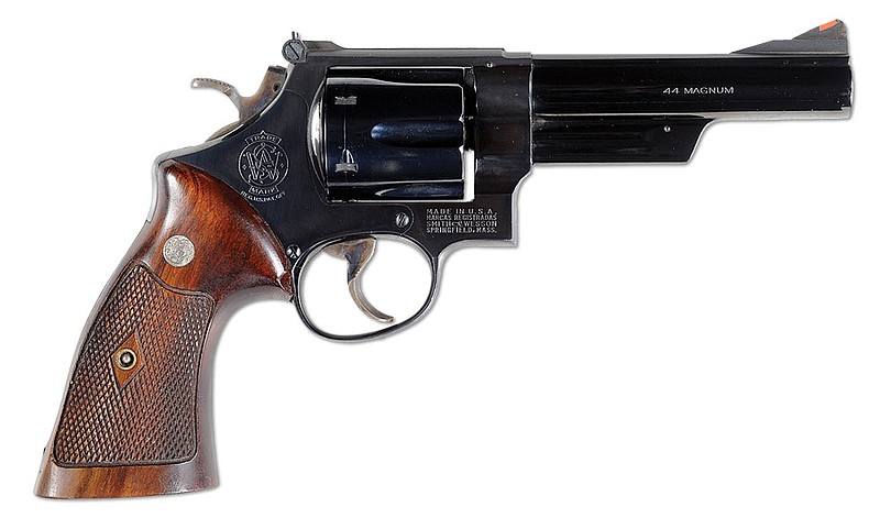 Elmer Keith encouraged gun manufacturers to push the envelope on guns and ammunition. One such result was that Smith & Wesson developed the now iconic Model 29, pictured, for the .44 Magnum.