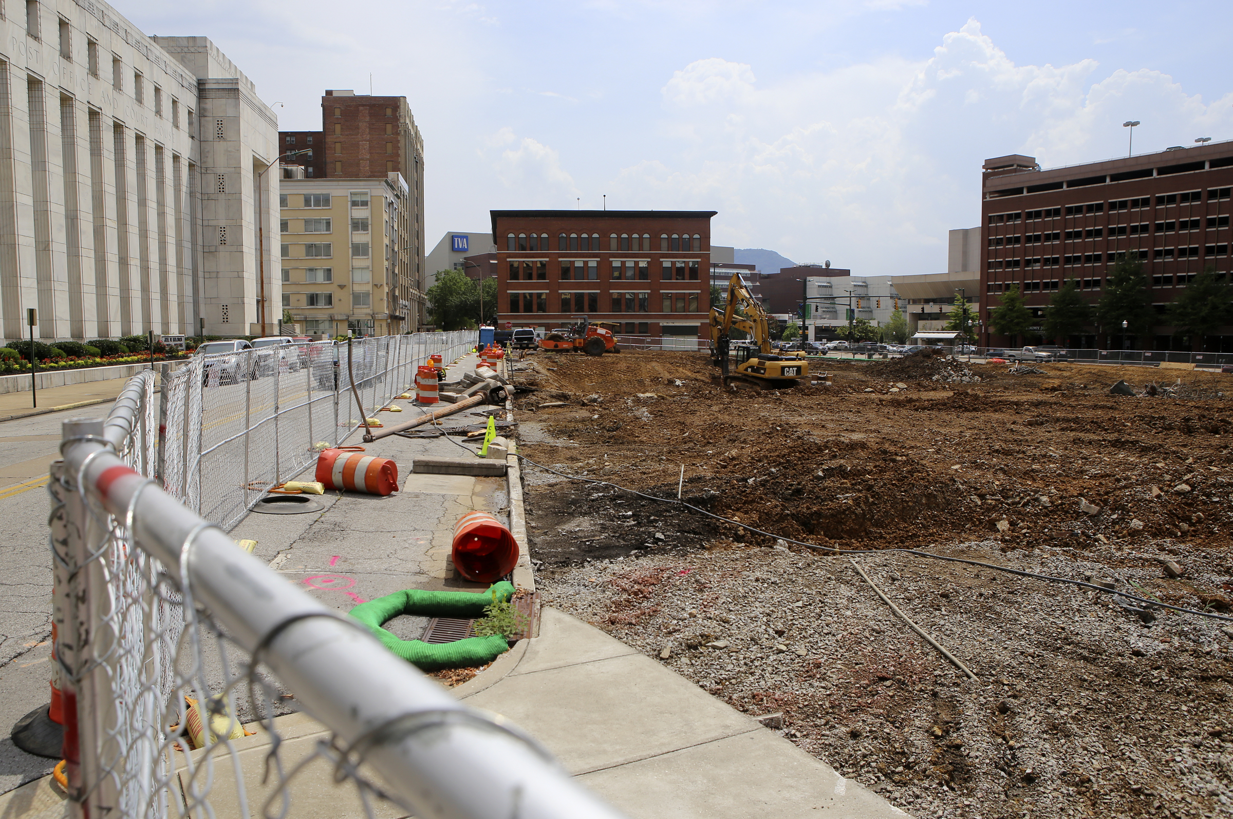 Renovations continue at Miller Park on Thursday, July 27, in Chattanooga, Tenn. The multi-million dollar renovation project is expected to be completed in July of 2018.