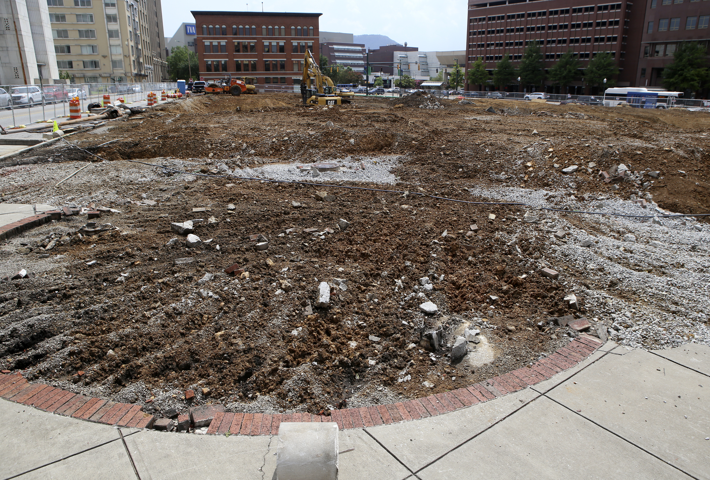 Renovations continue at Miller Park on Thursday, July 27, in Chattanooga, Tenn. The multi-million dollar renovation project is expected to be completed in July of 2018.