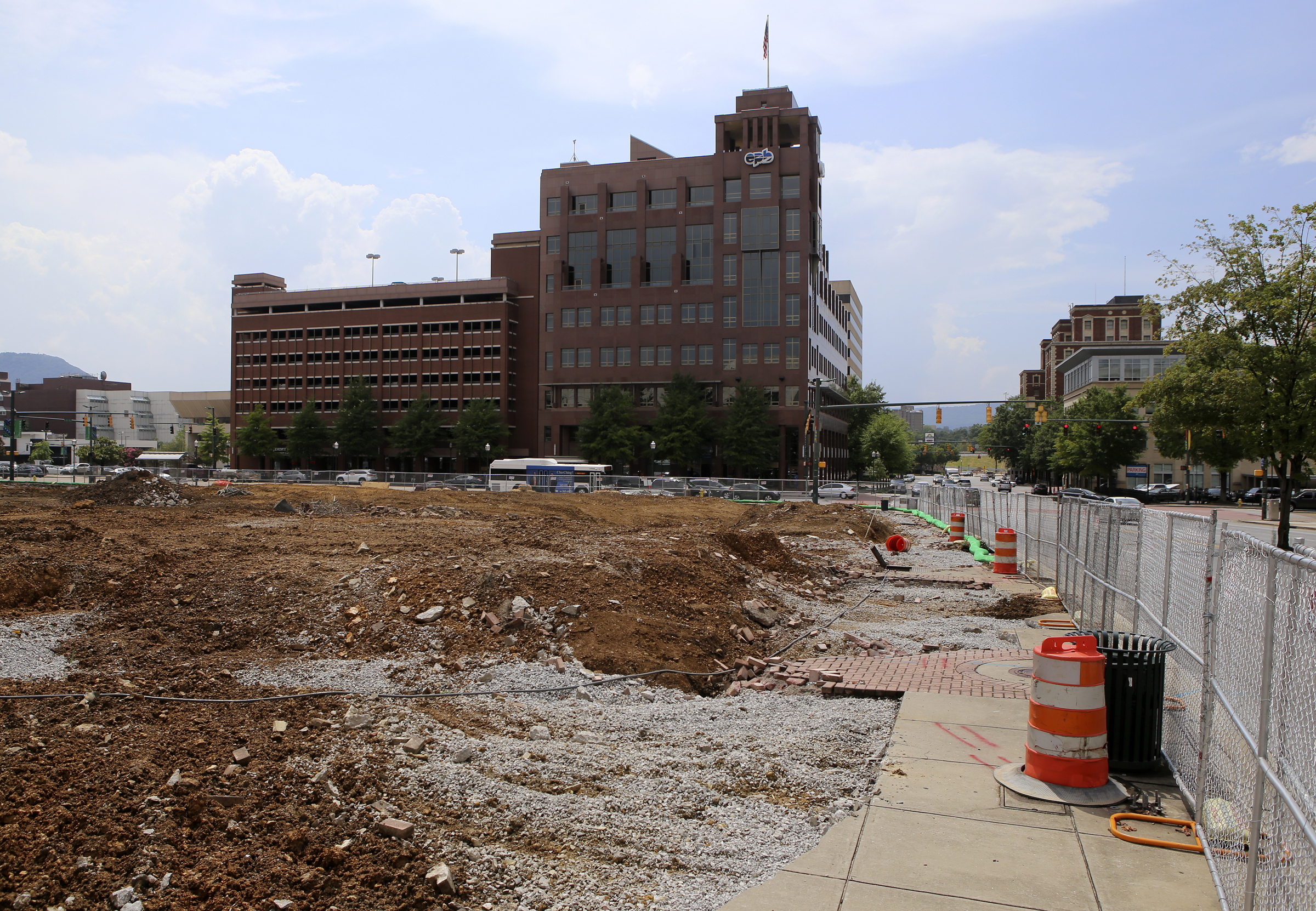 Renovations continue at Miller Park on Thursday, July 27, in Chattanooga, Tenn. The multi-million dollar renovation project is expected to be completed in July of 2018.