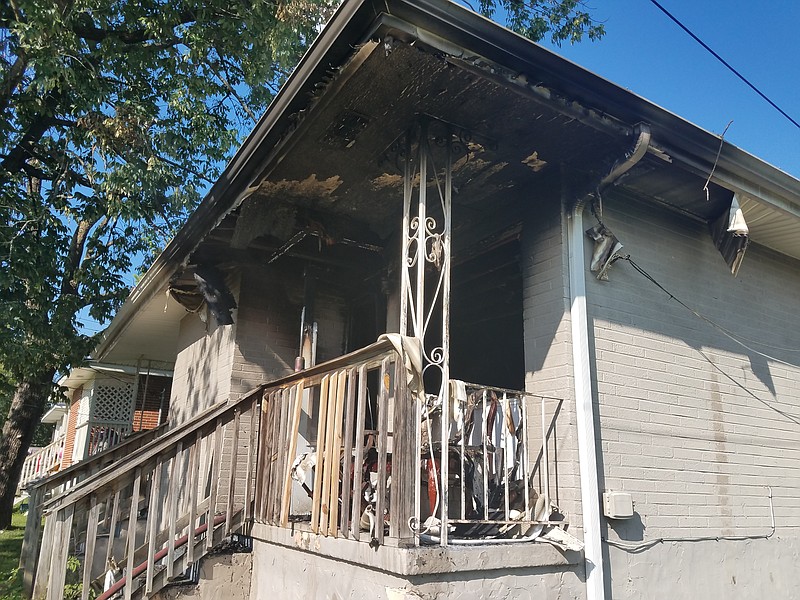 A fire burned this duplex on Arlington Avenue July 29, 2017.