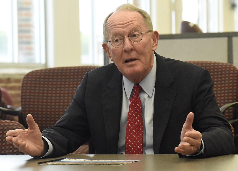 U.S. Sen. Lamar Alexander, R-Tenn., visits the Chattanooga Times Free Press on March 20, 2016, for a conversation with the newspaper's editorial board. 