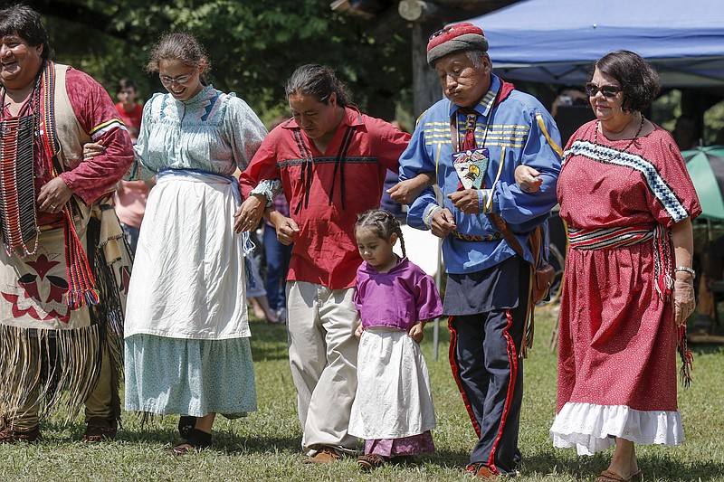 Cherokee members demonstrate a horse dance at a previous Cherokee Heritage Festival at Red Clay State Park in Cleveland, Tenn. A Cherokee Cultural Celebration is being held at Red Clay today from 10 a.m. to 5 p.m.