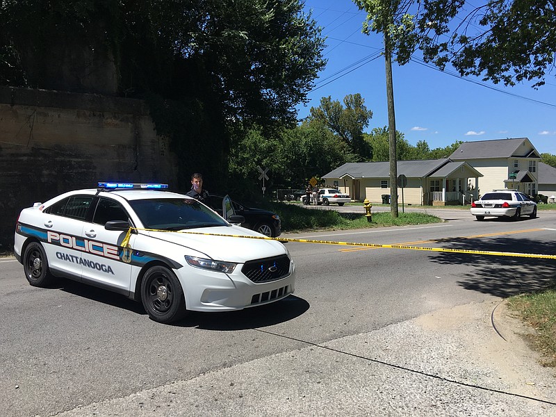 Chattanooga police investigate a drive-by shooting Saturday on Dodson Avenue.