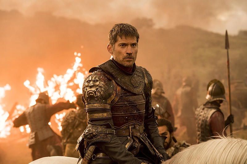 
              CORRECTS AIR DATE TO AUG 6 - This image released by HBO shows Nikolaj Coster-Waldau as Jaime Lannister in an episode of "Game of Thrones," which aired Sunday, Aug. 6. An individual using the name "Mr. Smith" posted a fresh cache of stolen HBO files, including some apparently related to the show "Game of Thrones," online Monday, part of what the purported hacker has claimed is a much larger trove of stolen HBO material. The dump includes scripts from five "Game of Thrones" episodes, including one upcoming episode, and a month's worth of email from the account of an HBO programming executive. (Macall B. Polay/HBO via AP)
            