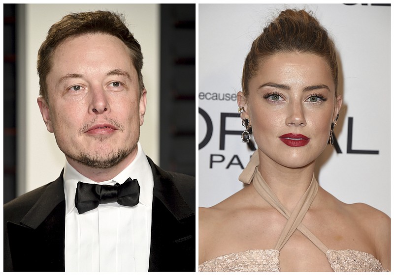 
              This combination photo shows Elon Musk at the Vanity Fair Oscar Party on Feb. 26, 2017, in Beverly Hills, Calif., left, and actress Amber Heard at the Glamour Women of the Year Awards on Nov. 14, 2016, in Los Angeles. Heard says she has broken up with SpaceX and Tesla mogul Elon Musk. She wrote on Instagram that although she and Musk have ended their romance, they “care deeply for one another and remain close.” Heard says she is going through “difficult, very human times.” (Photo by Evan Agostini, left, and Jordan Strauss/Invision/AP, File)
            