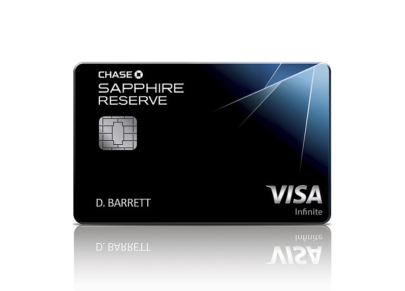 FILE - This file photo provided by JPMorgan Chase shows a likeness of the Chase Sapphire Reserve Card. Shoppers who want a lot of high-end rewards on their credit cards currently have plenty of options. Ever since JPMorgan Chase launched its $450-a-year Sapphire Reserve Card in 2016, there’s been a proliferation of cards joining it and the American Express Platinum Card in offering big perks for a big annual fee. But whether enough people are willing to hold many of these cards may determine how sustainable the expansion is. (JPMorgan Chase via AP, File)