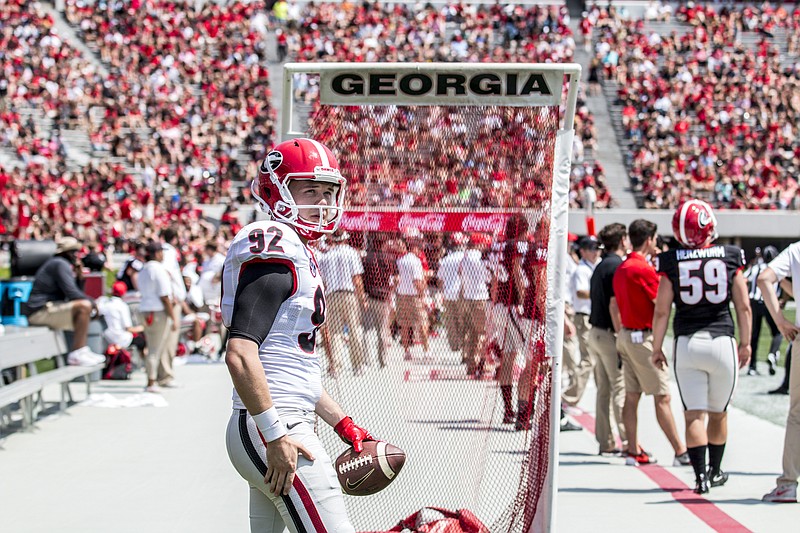 Cameron Nizialek, a graduate transfer from Columbia university, has taken the lead in the race to become Georgia's starting punter.