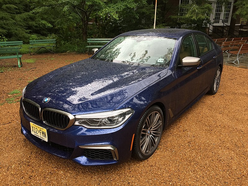 The 2018 BMW M550i has a 556-horsepower engine.
