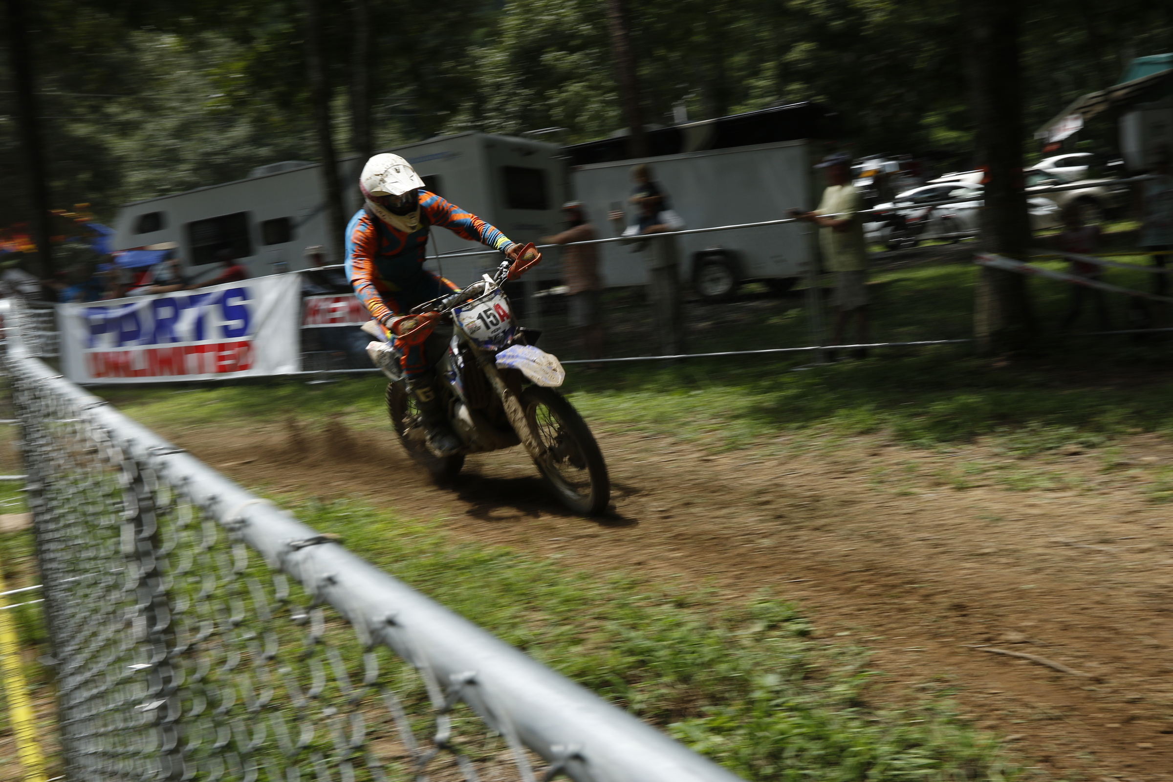 Nick Mellinger competes in the Kenda AMA Tennessee Knockout Extreme Enduro road race amateur qualifier at Trials Training Center on Saturday, Aug. 12, 2017, in Sequatchie, Tenn. The top 30 qualifiers in Saturdays races will compete alongside professionals on Sunday.