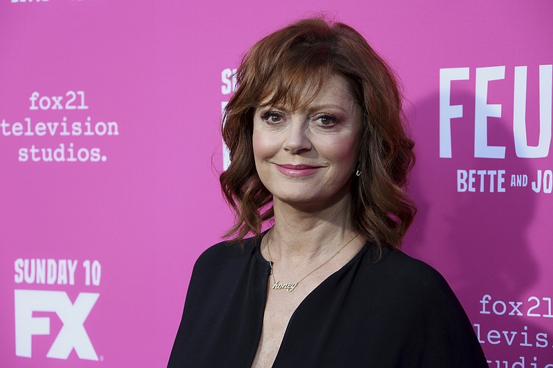 
              FILE - In a Friday, April 21, 2017 file photo, Susan Sarandon arrives at the "Feud: Bette and Joan" FYC screening at The Ebell of Los Angeles. Organizers of the Woodstock Film Festival say Sarandon will receive the Maverick Award on Oct. 14 at the the annual film festival in New York's Hudson Valley. (Photo by Willy Sanjuan/Invision/AP, File)
            