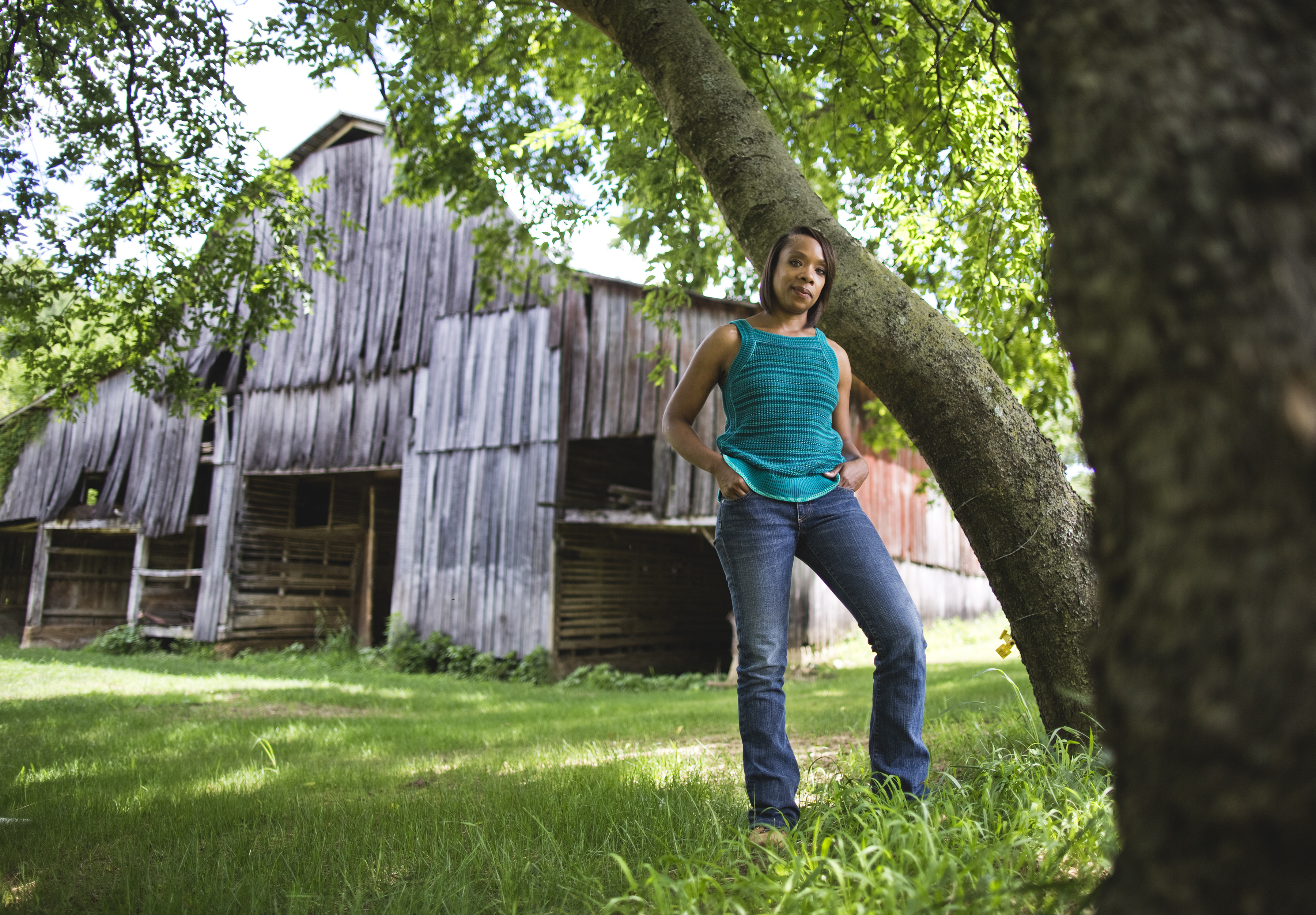 Fawn Weaver on the farm she bought where Nearest Green and Jack Daniel first distilled whiskey, in Lynchburg, Tenn., June 21, 2017. Weaver, a real estate investor and author, is on a mission to ensure that Green, who taught Daniel how to make whiskey, is properly recognized. (Nathan Morgan/The New York Times)