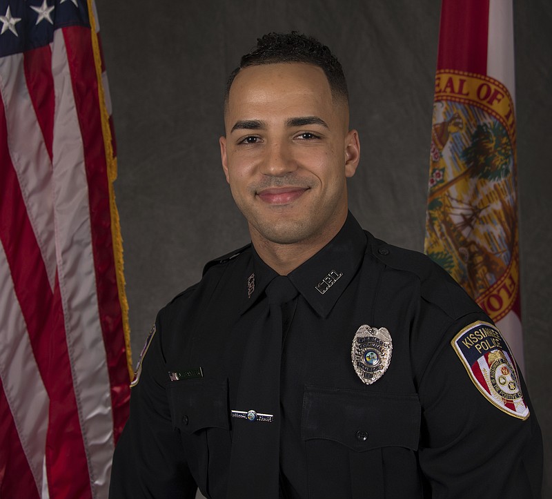 
              This undated photo from the Kissimmee Police Department shows Officer Matthew Baxter. On Saturday, Aug. 19, 2017, officials said Officers Sam Howard and Baxter were checking suspicious people in an area of Kissimmee, Fla., known for drug activity when they were shot and did not have an opportunity to return fire Friday night. (Kissimmee Police Department/Orlando Sentinel via AP)
            