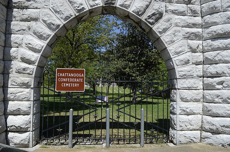 The Chattanooga Confederate Cemetery is located in between the campuses of the University of Tennessee at Chattanooga and the Chattanooga School for the Arts and Sciences.