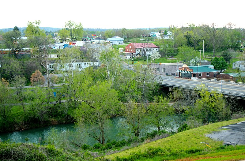The Calfkiller River offers a picturesque setting for the small town of Sparta.