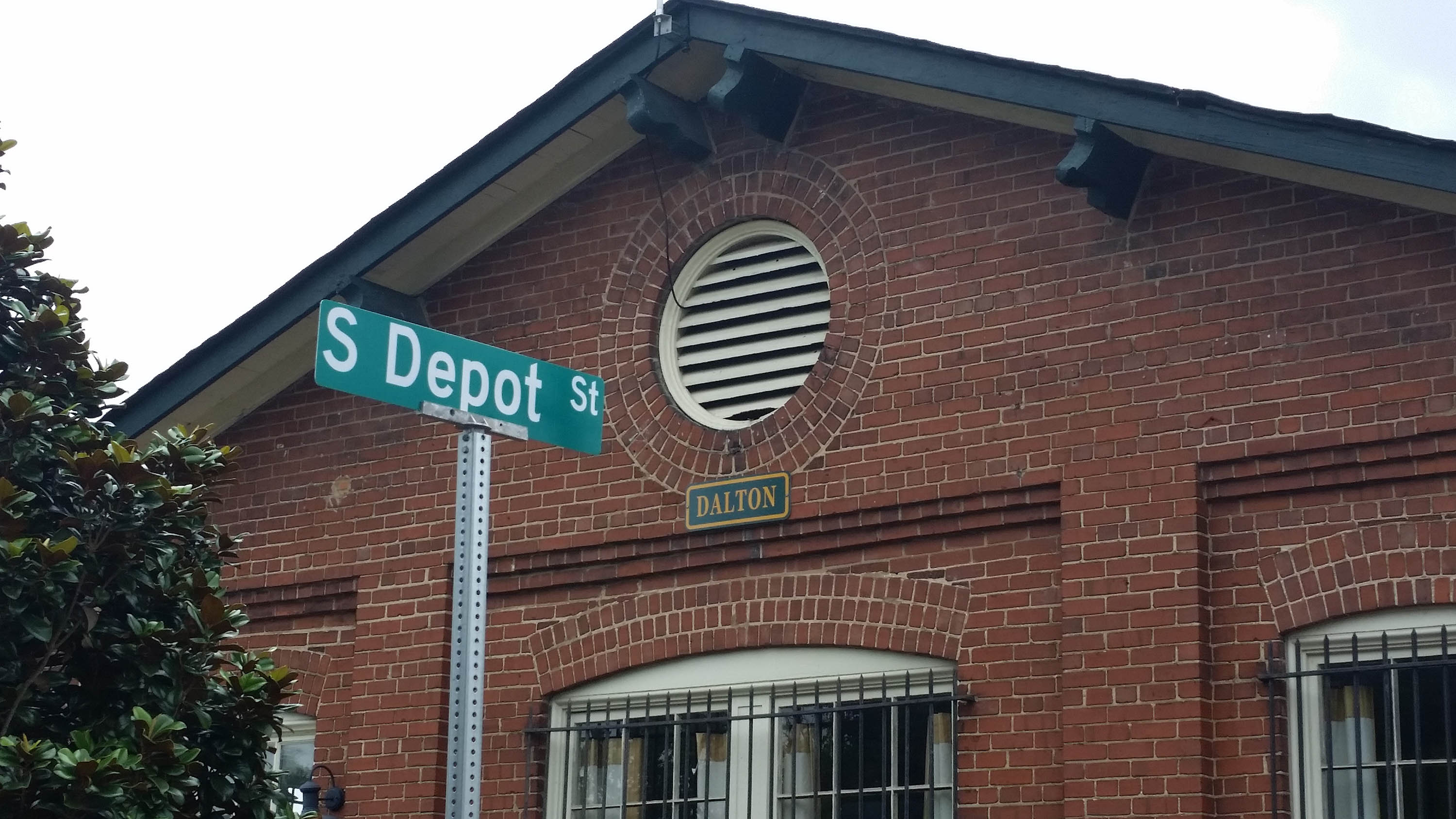 The Southern Freight Depot next to the railroad tracks in downtown Dalton, Ga.