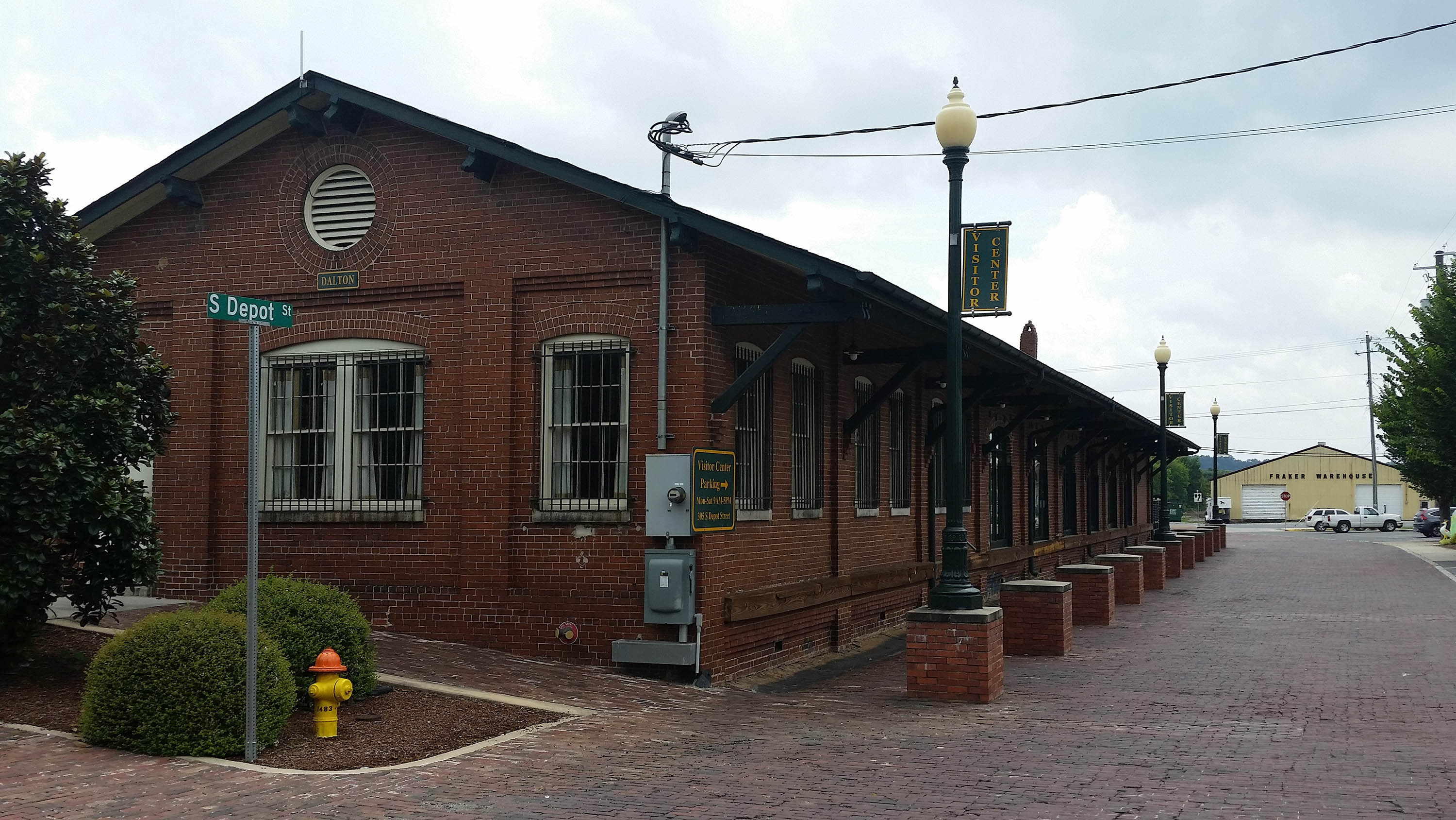 The restored Southern Freight Depot houses the Dalton Visitors Center and the Bandy Heritage Center Museum's rotating collections.