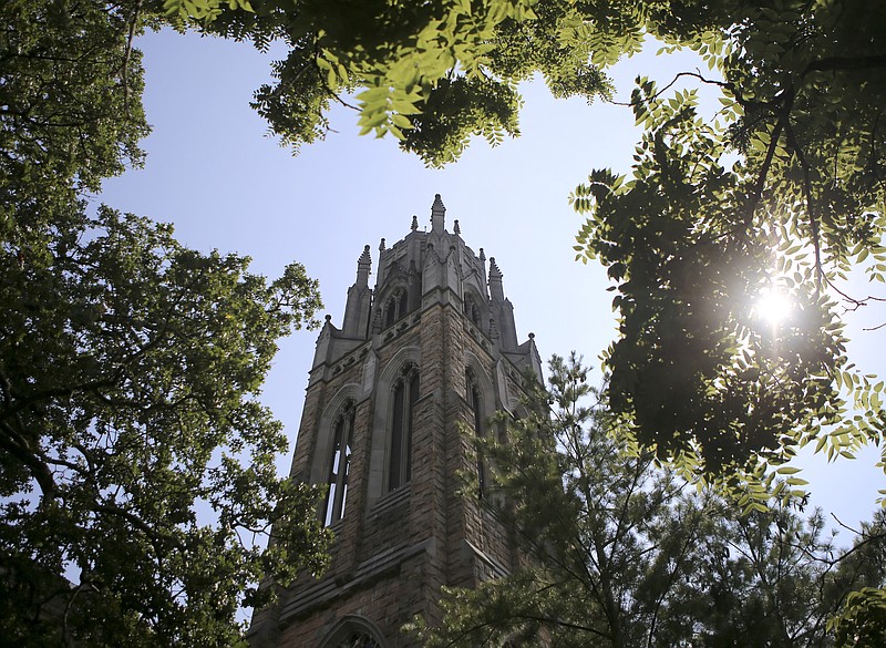 Shapard Tower is seen on the campus of the University of the South.