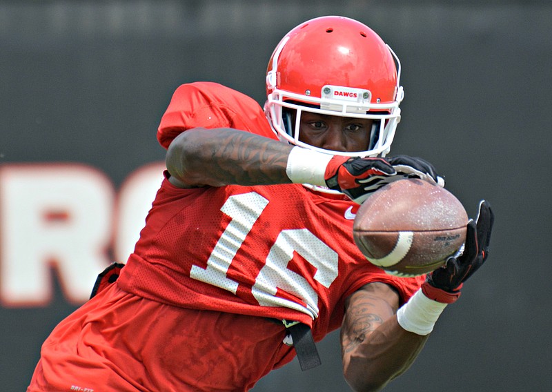 Georgia receiver Ahkil Crumpton has caught everything thrown his way during recent practices, according to Bulldogs coach Kirby Smart.