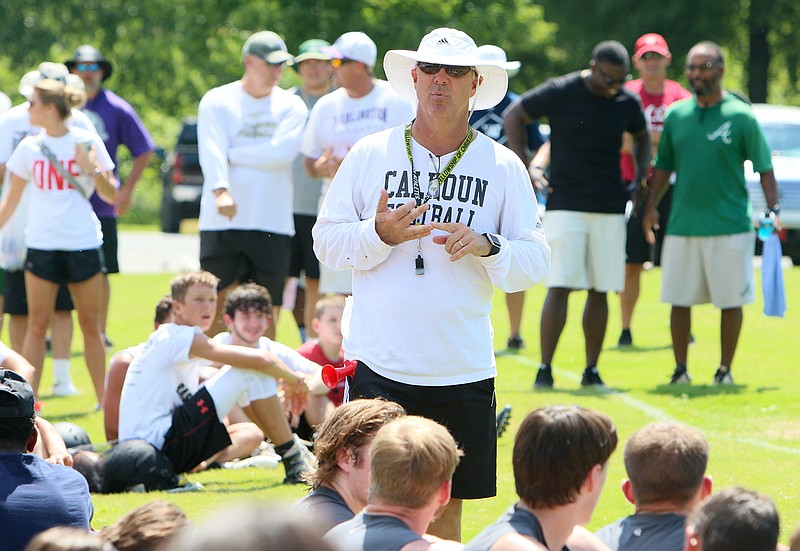 Calhoun football coach Hal Lamb had a losing record in his first season with the Yellow Jackets in 1999, but since then he has developed the program into one of the state's best. Calhoun has won 16 straight region titles, with just one league loss in that span.