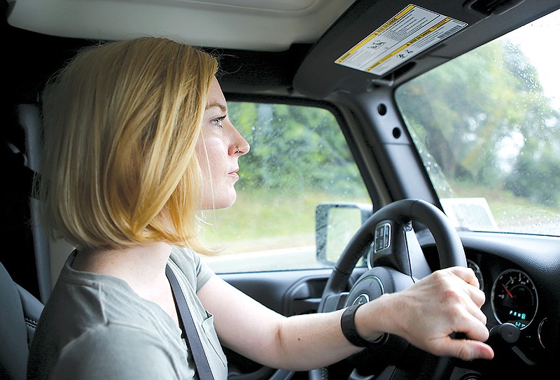 The author behind the wheel of a 2017 Jeep Wrangler Unlimited Sahara.