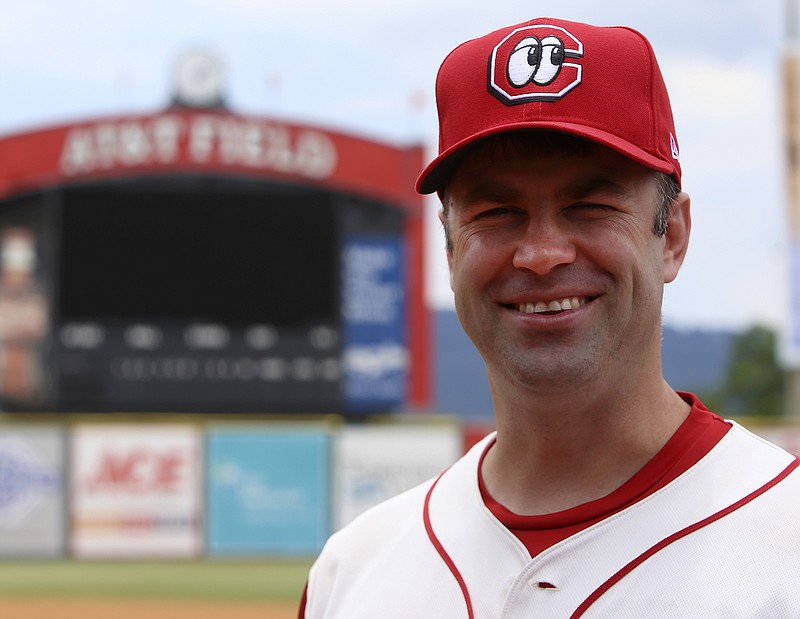 Jake Mauer has been named the Southern League's manager of the year in his first season with the Chattanooga Lookouts.