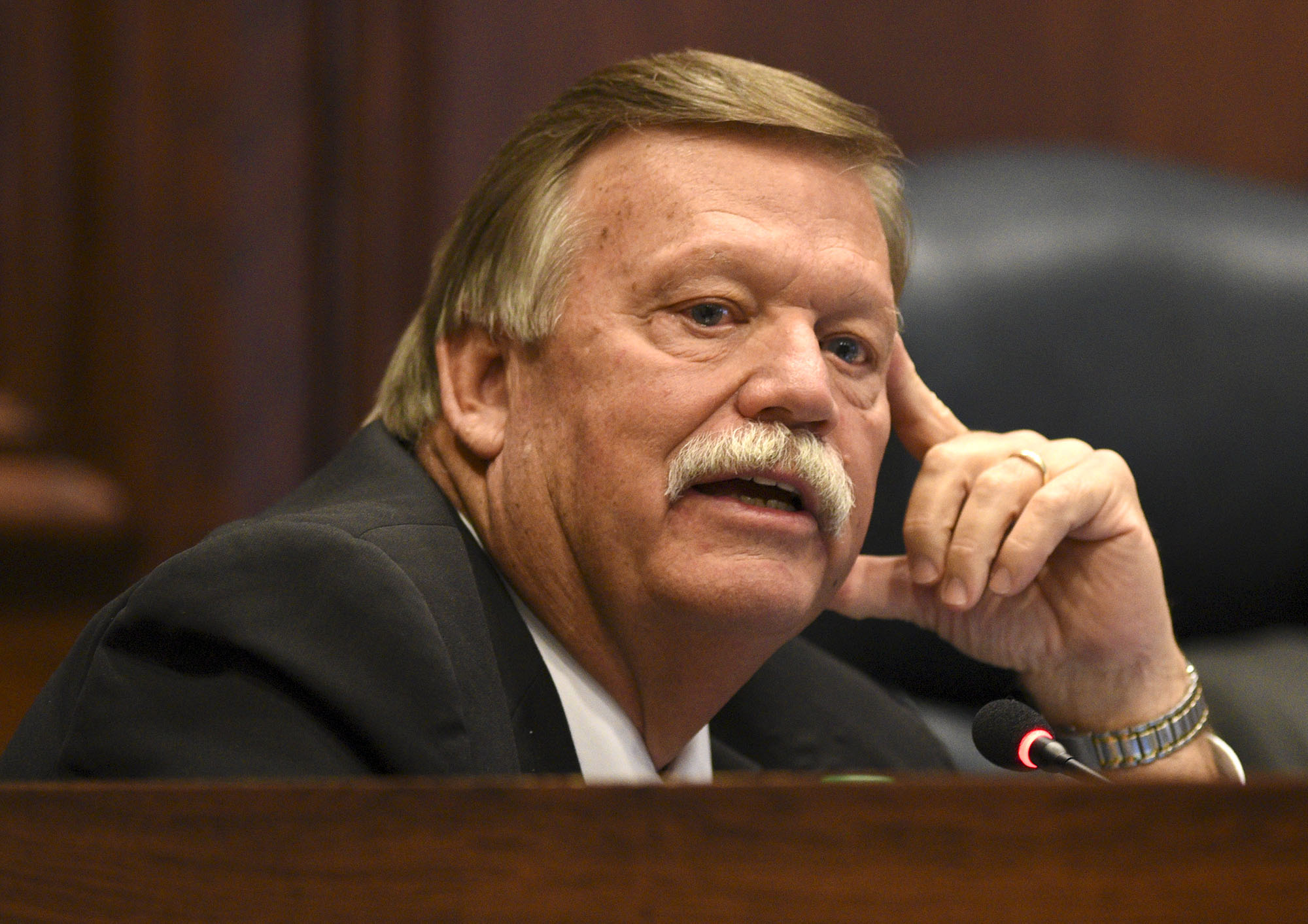 County Mayor Jim Coppinger comments during the meeting. The Hamilton County Commission listened to a presentation and recommendations for short and long-term jail and workhouse overcrowding at the Wednesday meeting in the Hamilton County Courthouse on August 29, 2017.