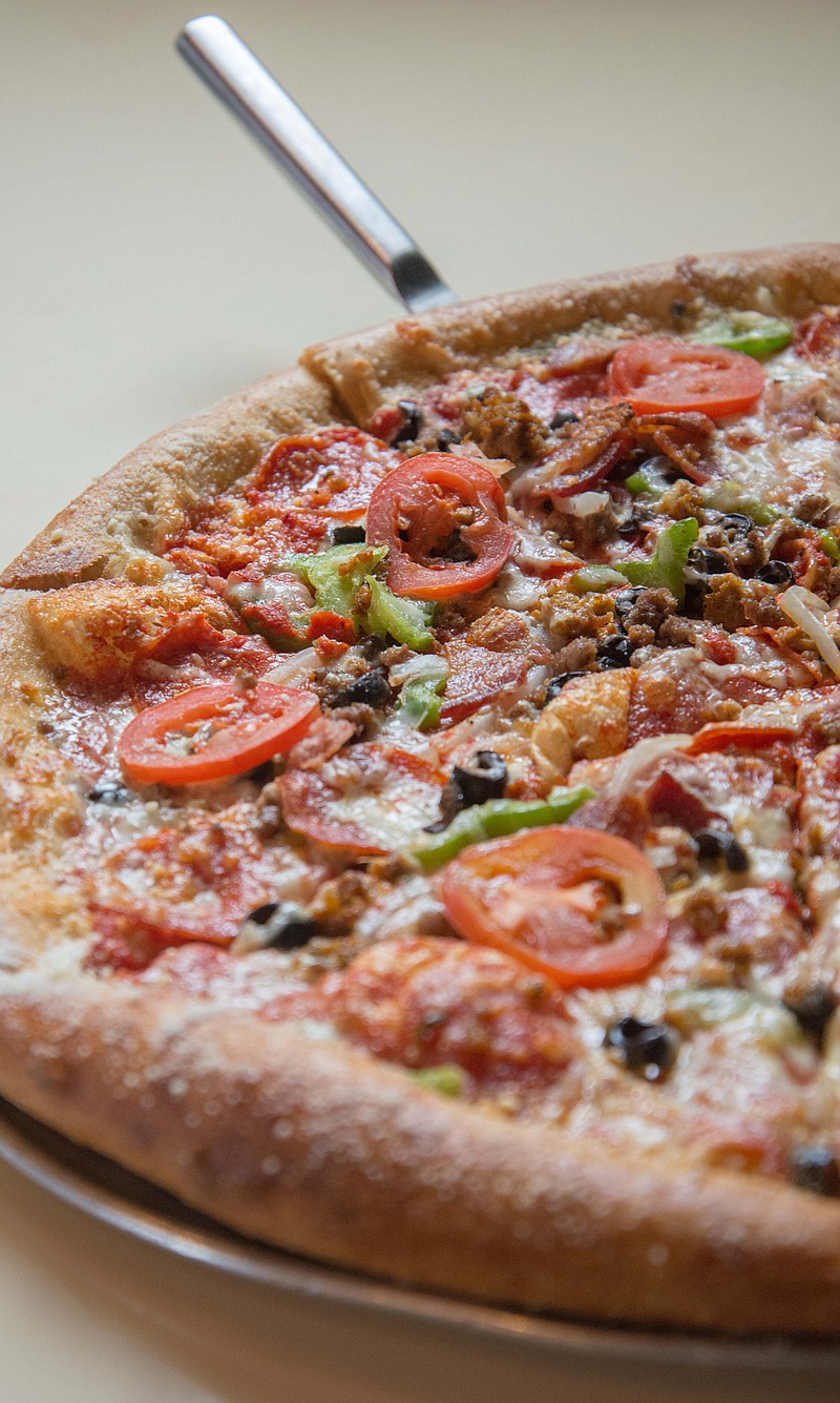 House Special pizza at Mellow Mushroom. (Photo by Mark Gilliland)