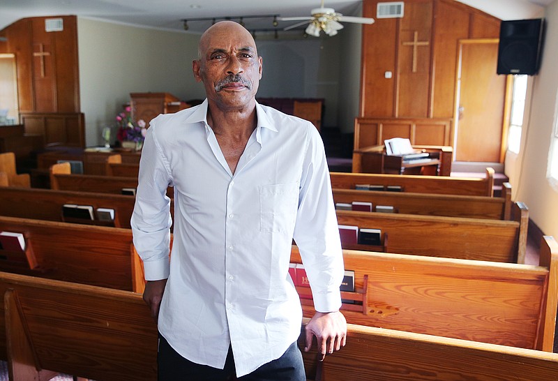 Alphonso McClendon Sr., an organizer of the Union Gospel Mission's third annual Labor Day free barbecue fundraiser event, poses for a photo Thursday, Aug. 17, 2017, at Union Gospel Mission in Chattanooga, Tenn. The barbecue will be held at New Haven Baptist Church and Friendship Baptist Church on Sept. 4, 2017, and Union Gospel Mission's goal is to raise $7,500 to fund residential programs. 