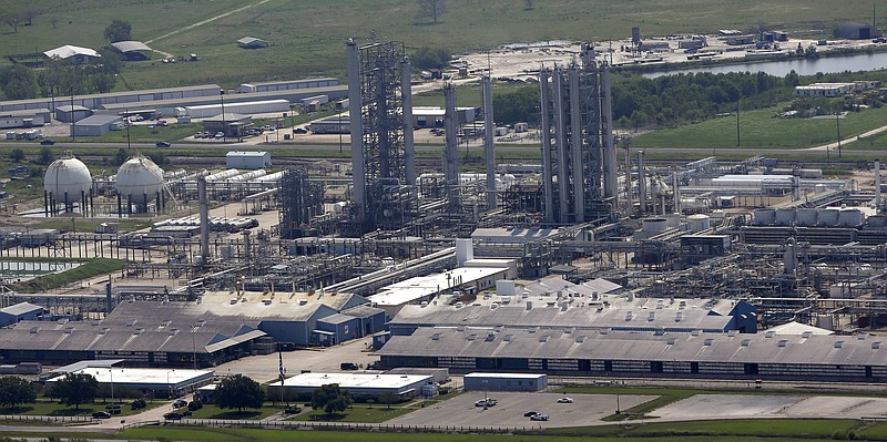 
              The Goodyear Chemical Plant is shown in this aerial view Friday, Sept. 1, 2017, in Beaumont, Texas. (AP Photo/David J. Phillip)
            
