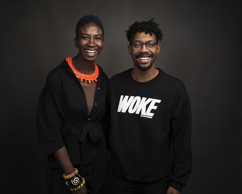 Sabaah Folayan, left, and Damon Davis co-directed the film "Whose Streets?" Their documentary looks at the aftermath of the shooting death of Michael Brown and the uprising in Ferguson, Mo., that followed.