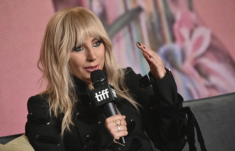 
              Lady Gaga speaks during a press conference for "Gaga: Five Foot Two" on day 2 of the Toronto International Film Festival at the TIFF Bell Lightbox on Friday, Sept. 8, 2017, in Toronto. (Photo by Evan Agostini/Invision/AP)
            