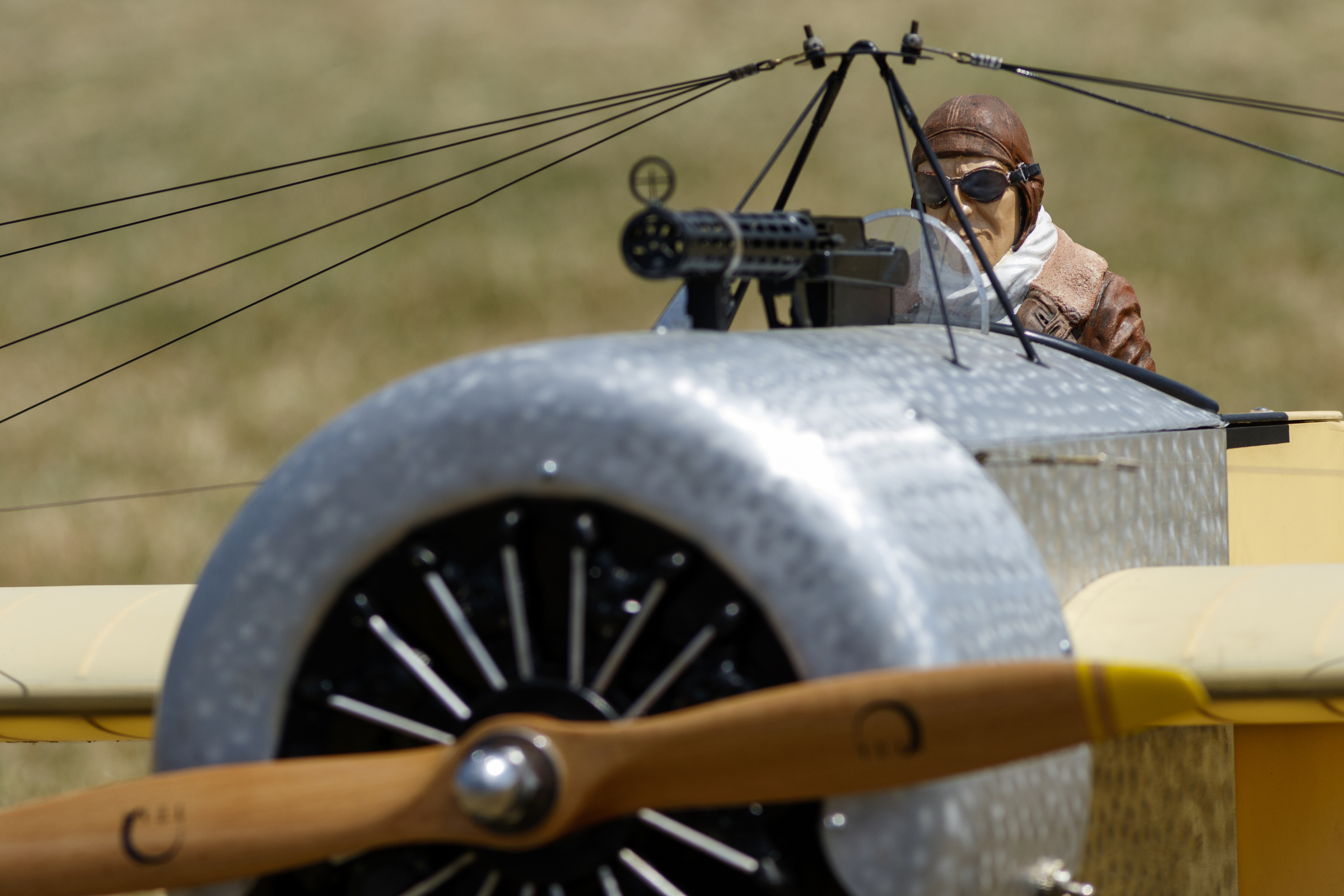 A model gunner is seen in an RC aircraft at last year's air show.