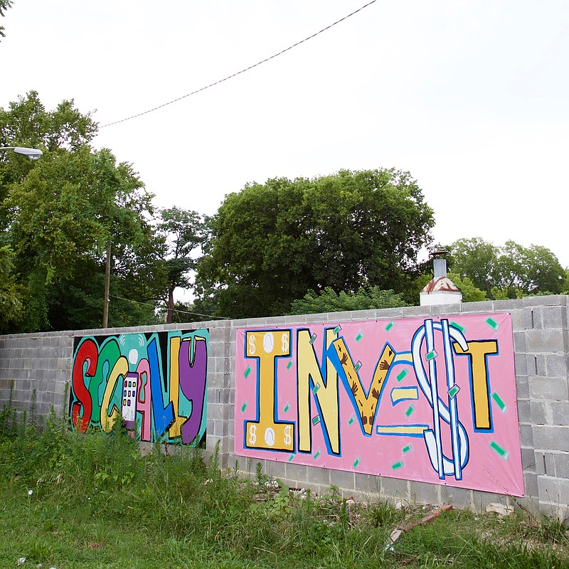 This mural and several others now grace Glass Street, representing local kids' hopes and fears regarding their own neighborhoods. (Contributed photo)