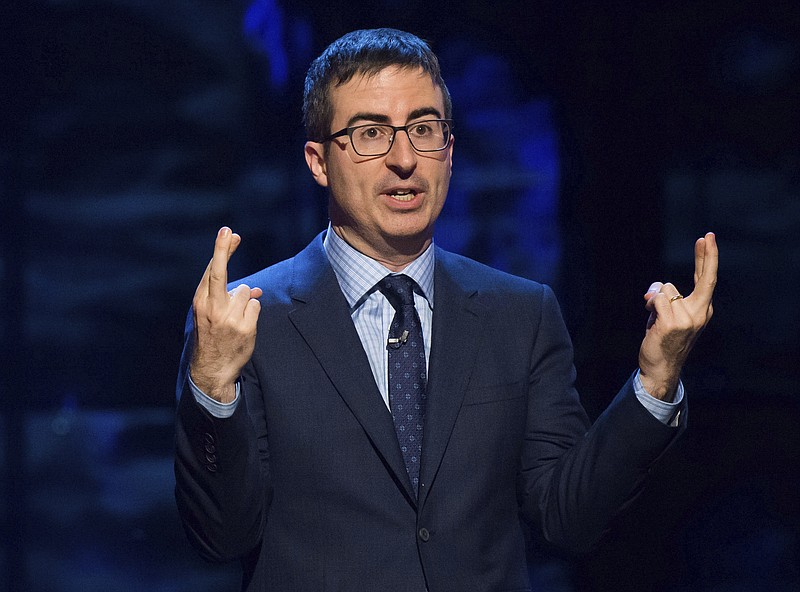 
              FILE - In this Feb. 28, 2015, file photo, John Oliver speaks in New York. Oliver, Jon Stewart, Trevor Noah and Conan O’Brien were announced Sept. 12, 2017, as headliners for the Nov. 7 Stand Up for Heroes fundraiser, which benefits injured veterans and their families.( Photo by Charles Sykes/Invision/AP, File)
            