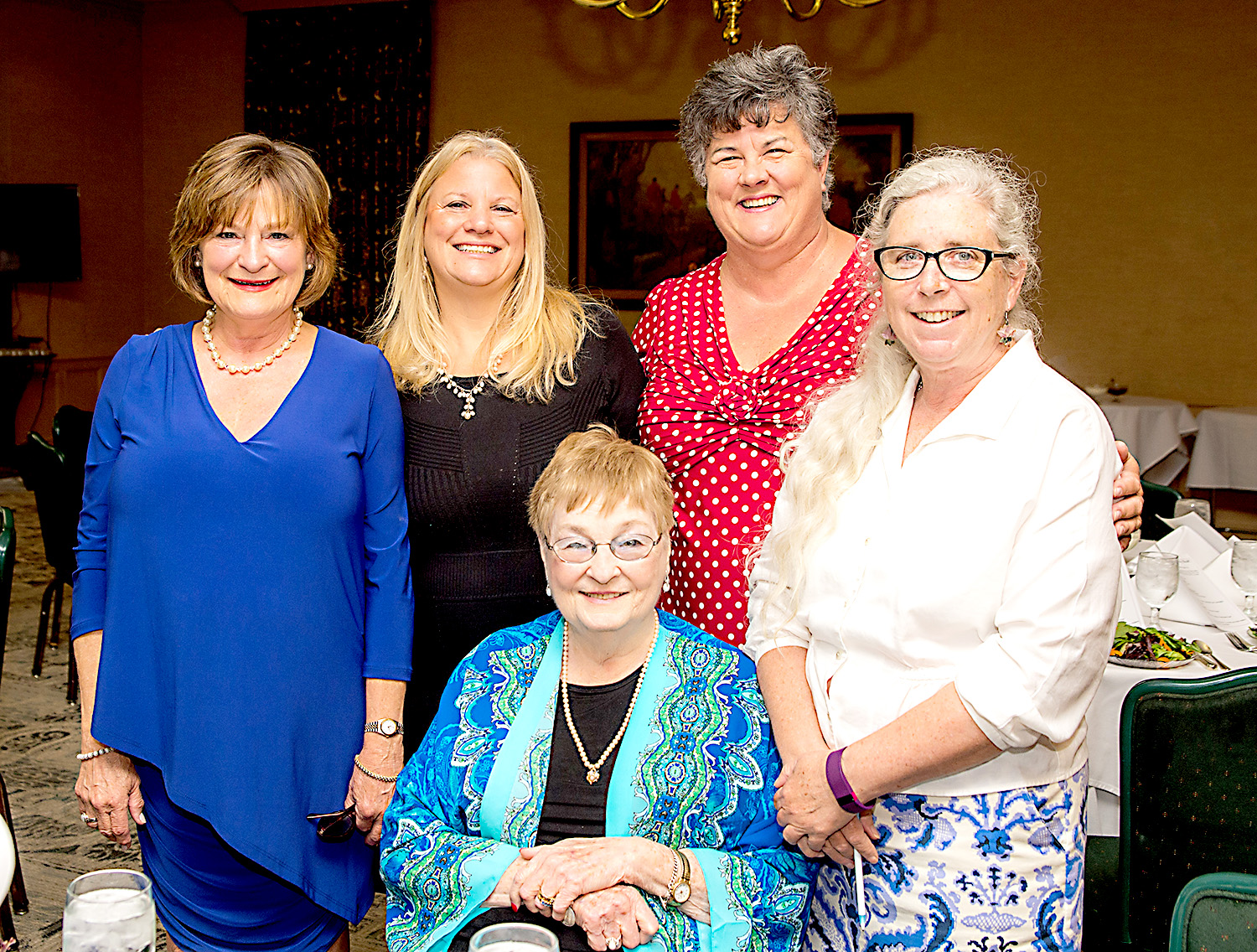 Paula Thompson, Susan DiStefano, Carolyn Rice, Beth Williams and Katie Walters