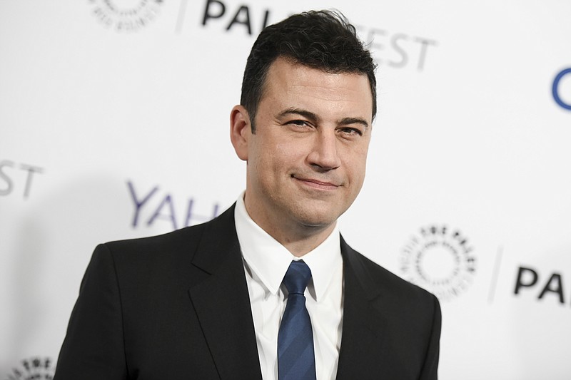 
              FILE - In this March 8, 2015, file photo, Jimmy Kimmel arrives at the 32nd Annual Paleyfest : "Scandal" held at The Dolby Theatre in Los Angeles. Kimmel said on Sept. 19, 2017, that Republican Sen. Bill Cassidy “lied right to my face” by going back on his word to ensure any health care overhaul passes a test the Republican lawmaker named for the late night host.   (Photo by Richard Shotwell/Invision/AP, File)
            