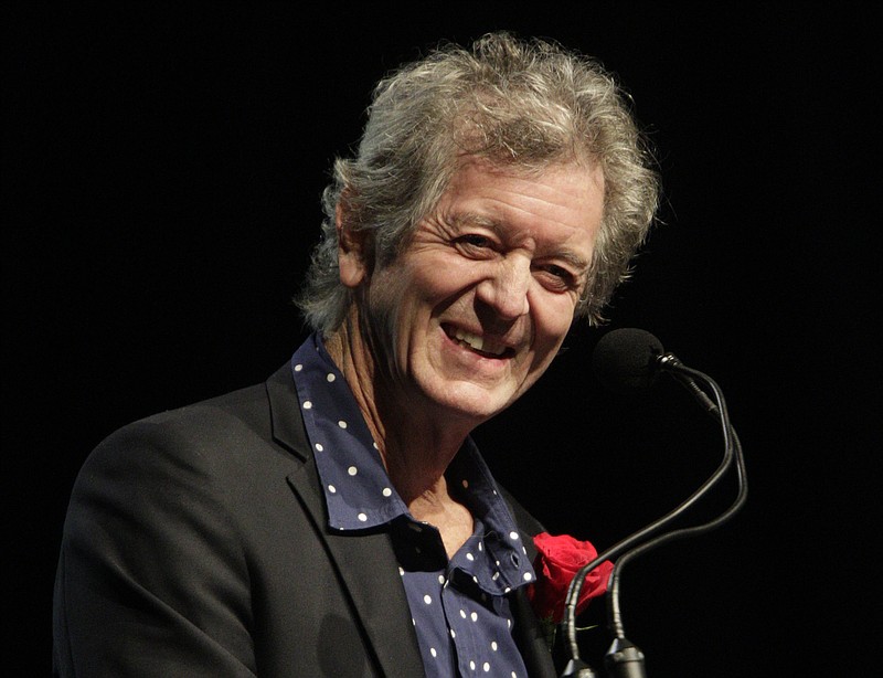 
              FILE - In this Oct. 11, 2015 file photo, Rodney Crowell speaks at The Nashville Songwriters Hall of Fame Dinner and Induction Ceremony in Nashville, Tenn. Crowell is cancelling all of his remaining 2017 tour dates due to unspecified health issues. In a statement on his website posted Wednesday, Sept. 20, 2017, he said a team of doctors has advised him to rest and that for the foreseeable future, "my work will consist of quietly encouraging my body to return to its natural state." (Photo by Wade Payne/Invision/AP, File)
            