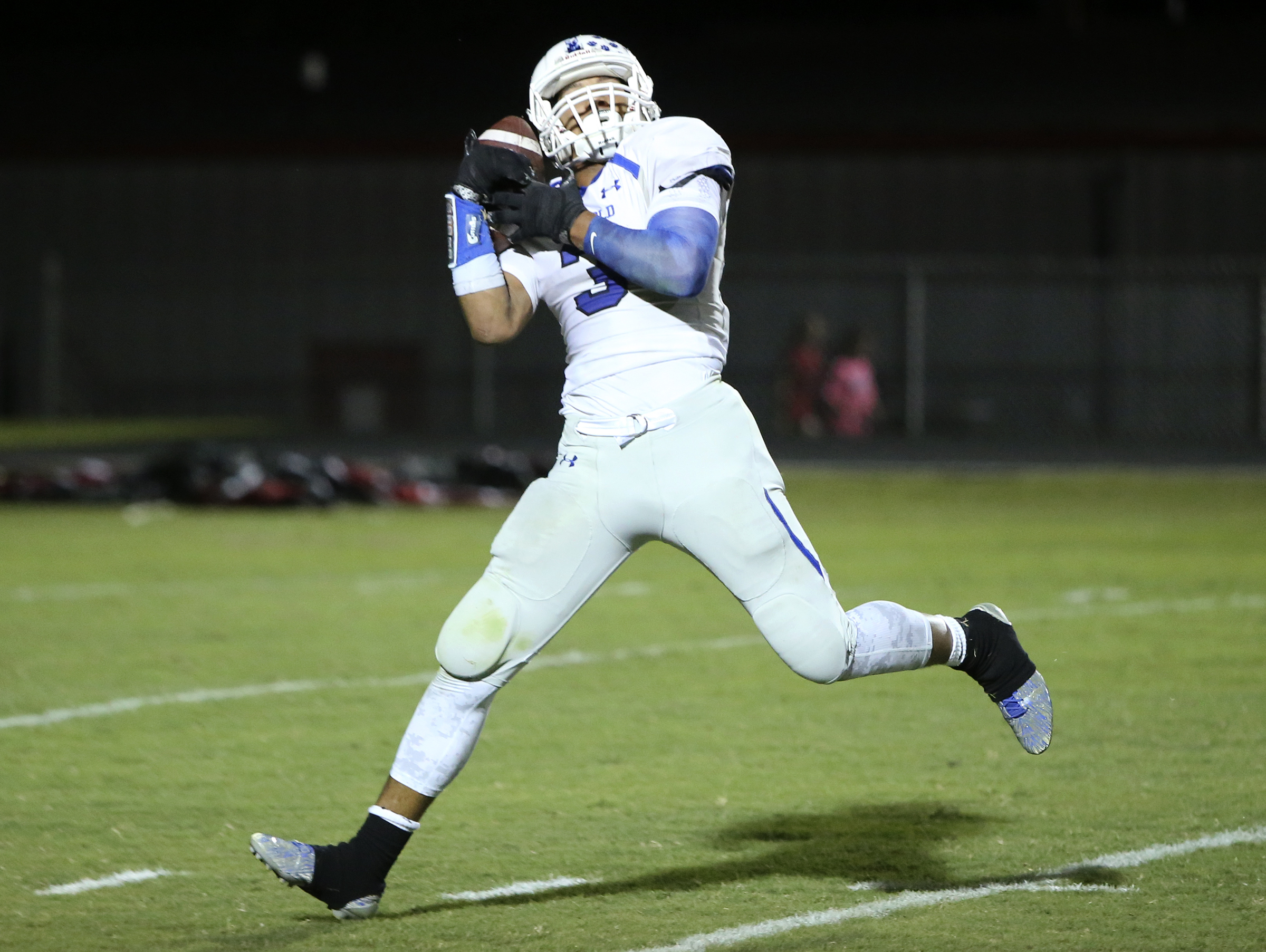 Ringgold's Andre Tarver fields a punt against Lakeview-Fort Oglethorpe at Lakeview-Fort Oglethorpe High School's Tommy Cash Stadium on Friday, Sept. 29, in Fort Oglethorpe, Ga.