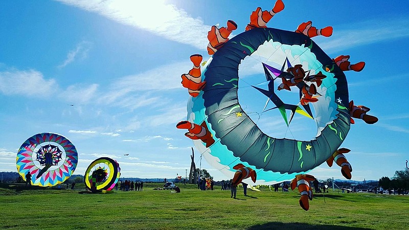 The 33-acre Sculpture Fields offers wide open spaces for kites to soar.