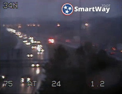 A multi-vehicle crash is stalling traffic on Interstate 75 south at the Interstate 24 split at mile marker 1, according to the Tennessee Department of Transportation's Smartway website.