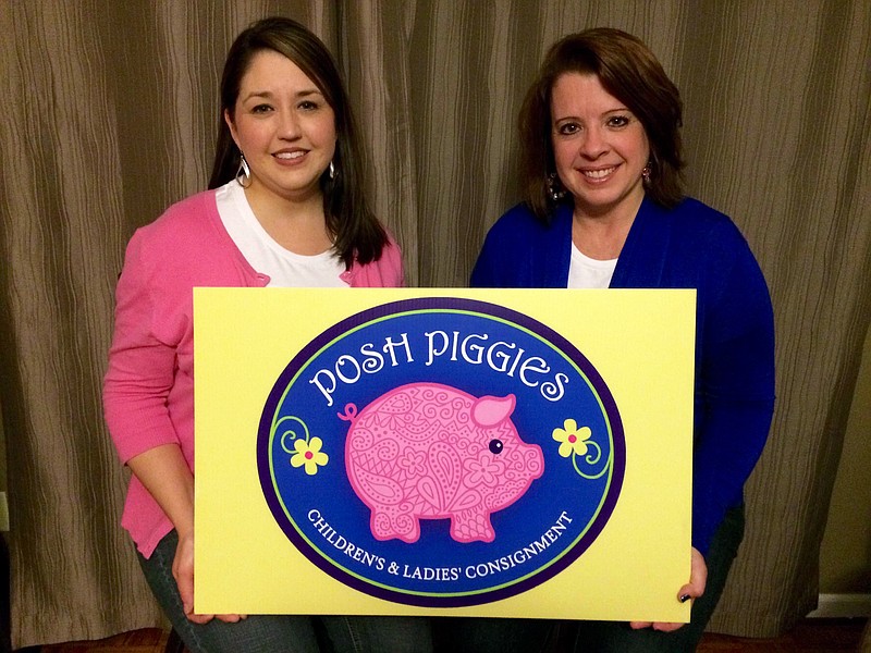 Signal Mountain residents Allison Sepulveda, left, and Jenny Parker are holding their final Posh Piggies consignment sale Tuesday-Saturday, Oct. 17-21. (Contributed photo)