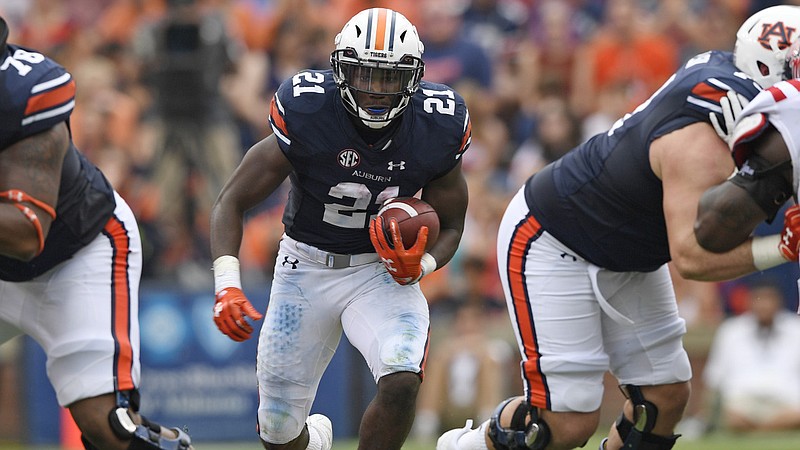 Auburn junior running back Kerryon Johnson rushed for 204 yards and three touchdowns in last Saturday's 44-23 dumping of Ole Miss. The Tigers are among just three SEC teams ranked in this week's Associated Press poll.