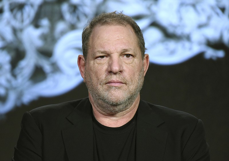 n this Jan. 6, 2016, file photo, producer Harvey Weinstein participates in the "War and Peace" panel at the A&E 2016 Winter TCA in Pasadena, Calif. Weinstein has been fired from The Weinstein Co., effective immediately, following new information revealed regarding his conduct, the company's board of directors announced Sunday, Oct. 8, 2017. (Photo by Richard Shotwell/Invision/AP, File)